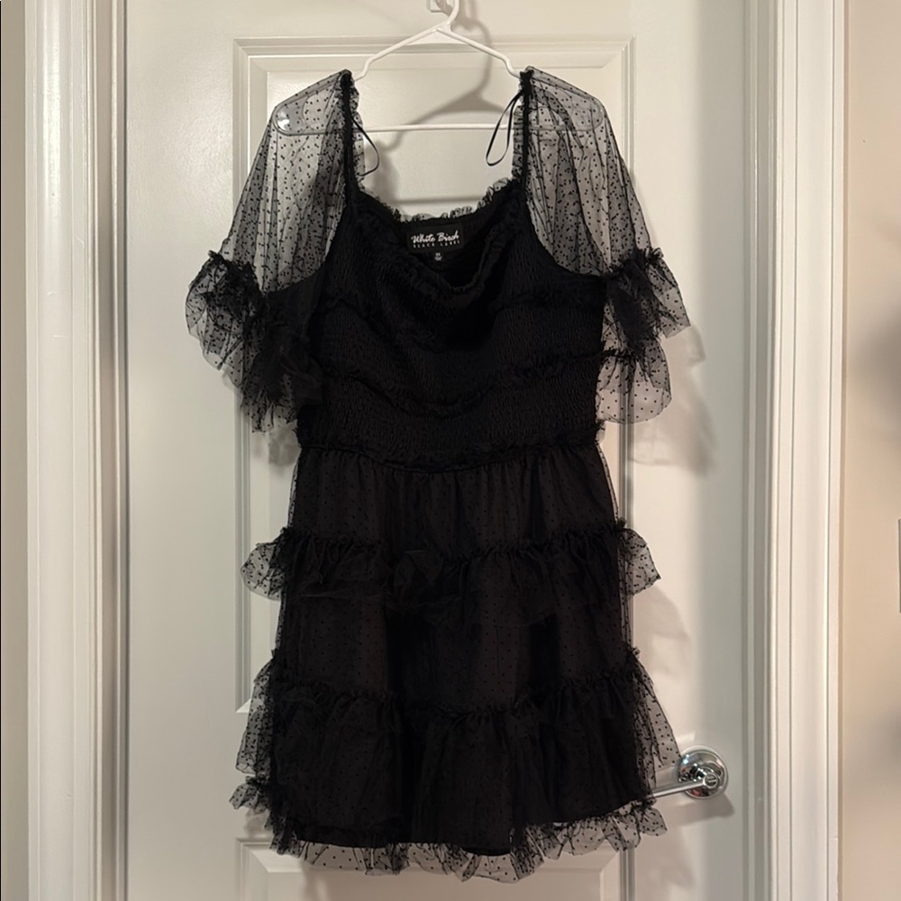 Black Tiered Tulle Dress